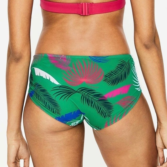 Boden, Rich Green w/Contrasting Colored Leaf Print, Gorgeous, 8 - Picture 2 of 9